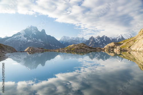 Aiguille Verte and Reflection