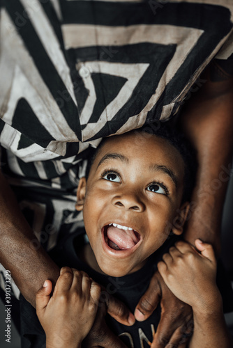 Father and son indoor photoshoot