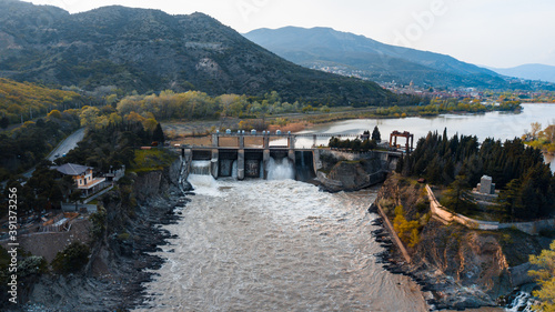 Hydro power electro station in Georgia photo