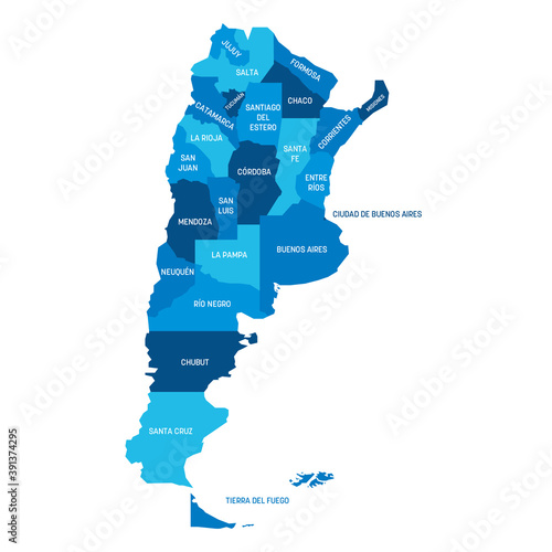 Argentina - map of provinces