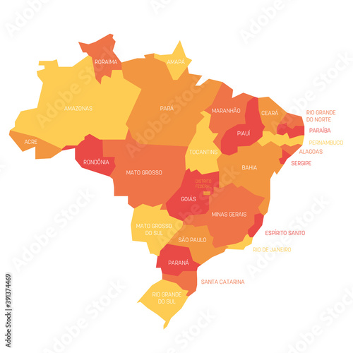 Brazil - map of states
