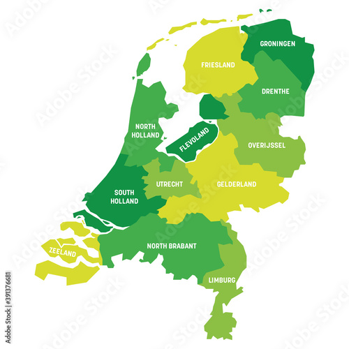 Netherlands - map of provinces