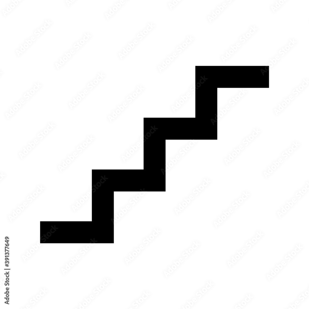Staircase icon, logo isolated on white background Staircase icon, logo isolated on white background