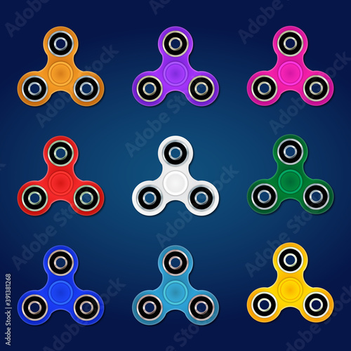 Fidget Spinner Toy Vector Pack