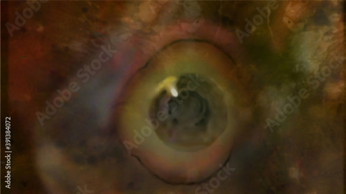 Eerie Eye with marbled background.