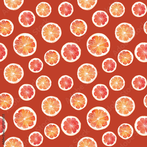 watercolor seamless pattern. hand-drawn watercolor images of slices of lemon and orange. great for packaging, advertising backgrounds, wrapping paper, textiles, wallpaper and fabrics