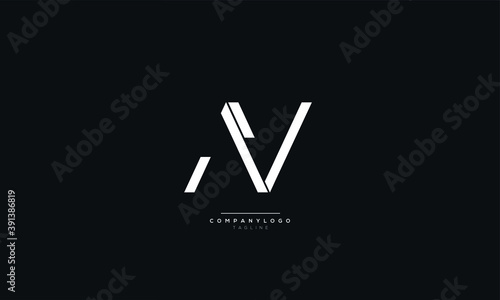 Letter AV Business Logo Design Alphabet Icon Vector Monogram