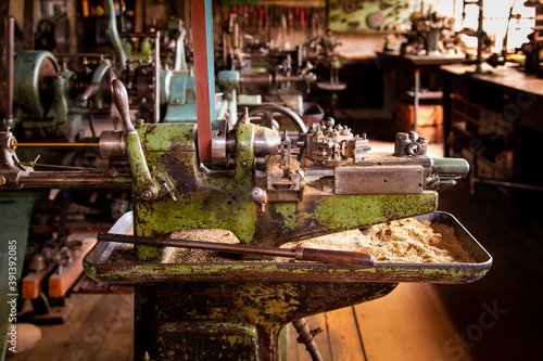 Metal workshop machinery photo