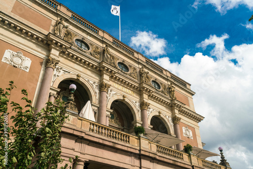 Canvas Print Stockholm opera house at Gustav Adolfs torg square