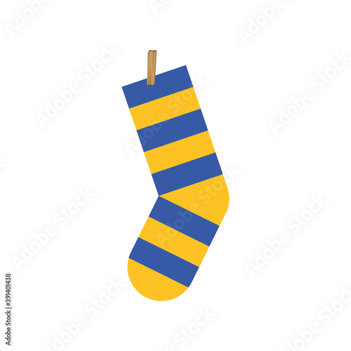 sock with colors stripes down symbol