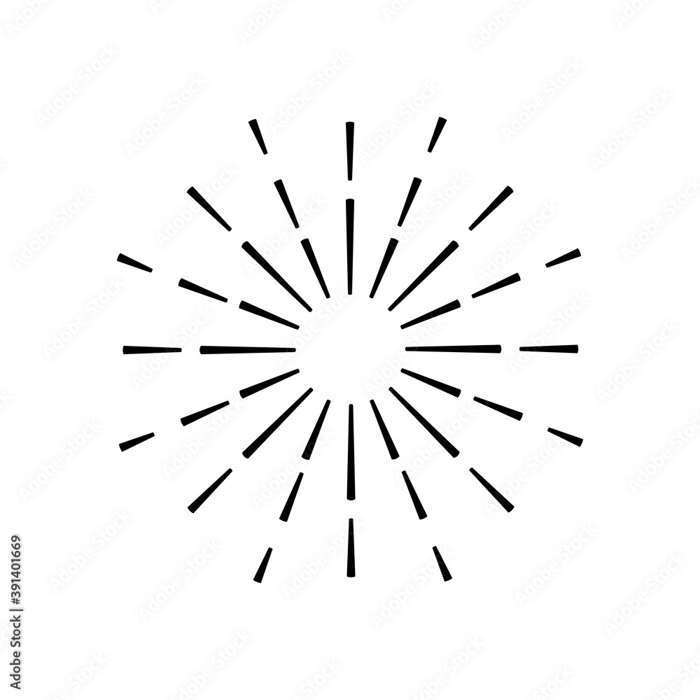 Obraz premium sunburst rays decoration isolated icon