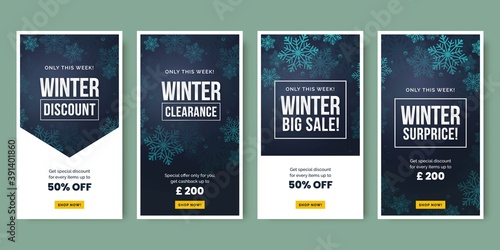winter sale instagram stories