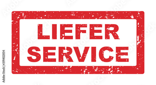 Schild  „Liefer-Service“
Gastronomie Dienstleistung,
Vektor Illustration isoliert auf weißem Hintergrund
