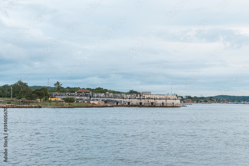 View of the historic Bocachica Fort near Cartagena, Colombia