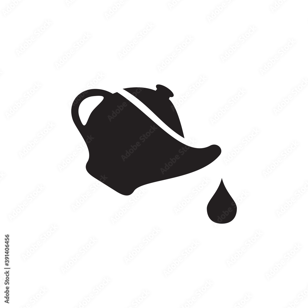 Tea pot icon logo design template Tea pot icon logo design template