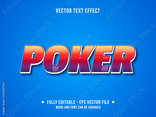 Editable text effect - Poker jackpot yellow and purple  modern gradient color style	
