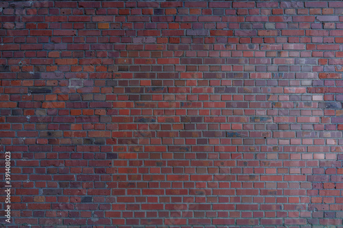 Red and orange tone vintage Bumpy, rough and old brick texture with English brick bond pattern.