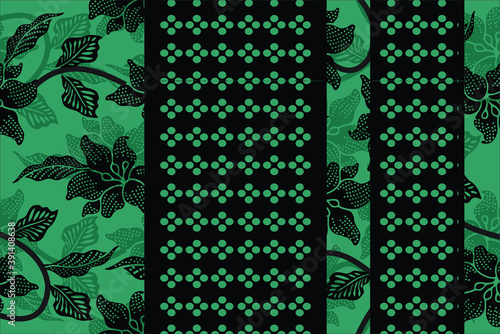 Indonesian batik motif, Batik is a technique of wax-resist dyeing applied to whole cloth, or cloth made using this technique originated from Indonesia. Vector EPS 10