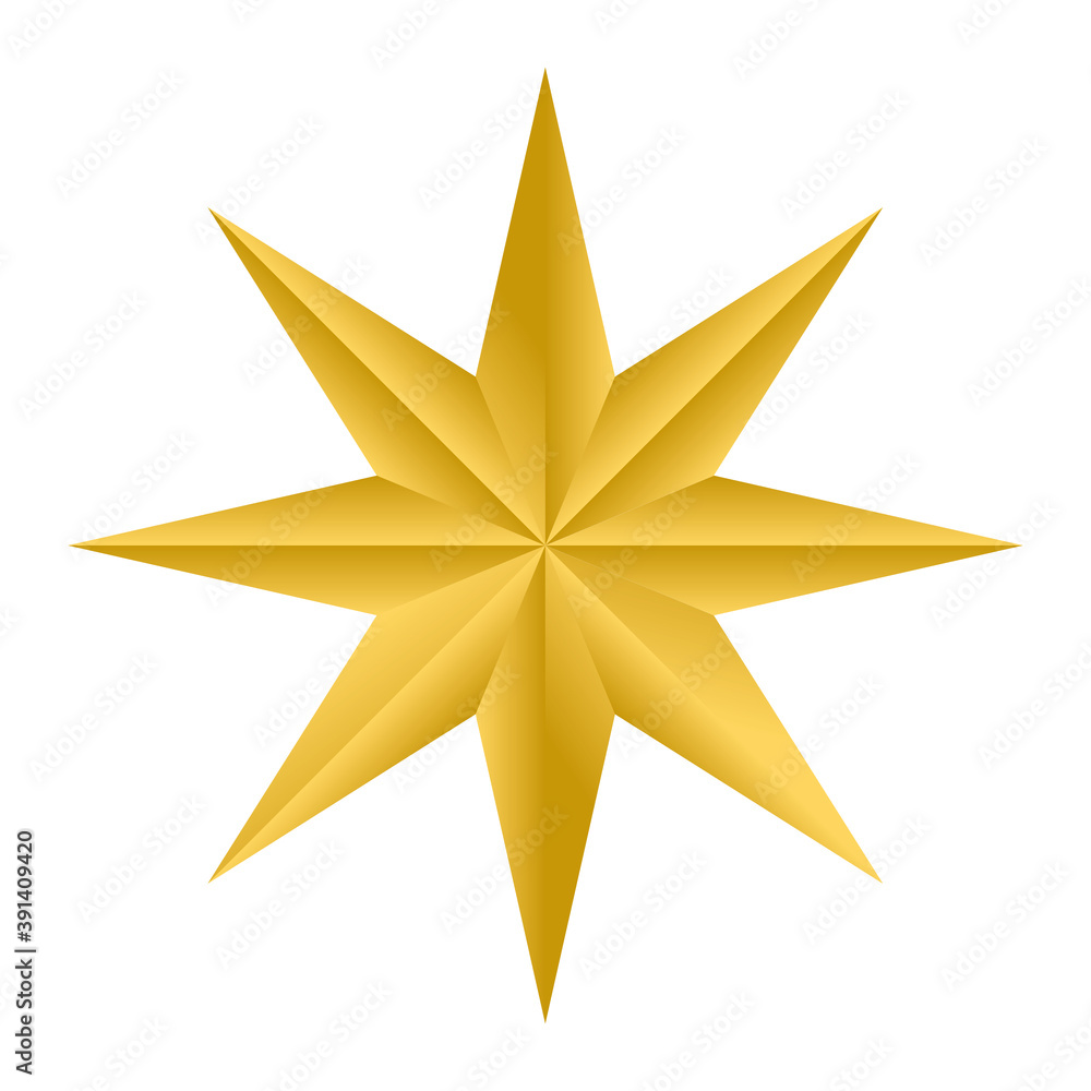 golden star decoration form isolated icon golden star decoration form isolated icon