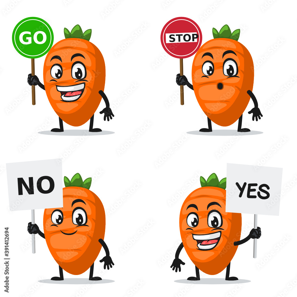 vector illustration of carrot character or mascot vector illustration of carrot character or mascot
