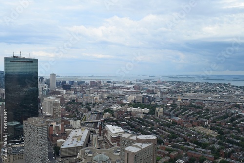 Boston City Skyline Panoramic View