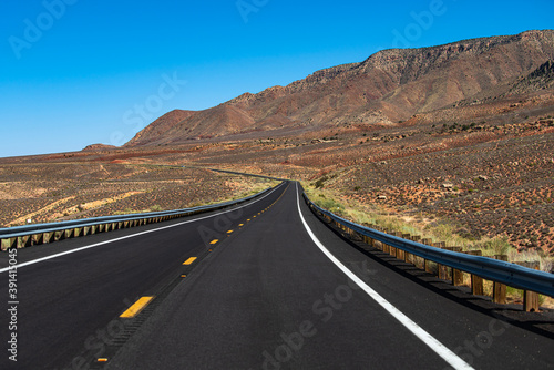 Route 66 in California. Asphalt road in USA. American roadtrip.