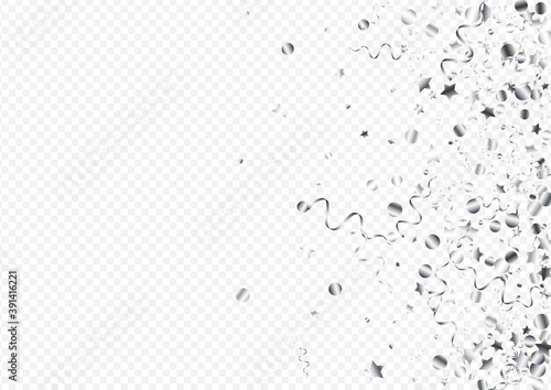 Silver Streamer Shiny Vector Transparent 