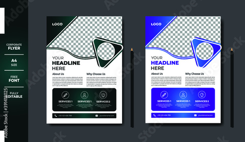 Flyer Design Set. Modern Business Flyer Background Design. Template Layout for Flyer. 