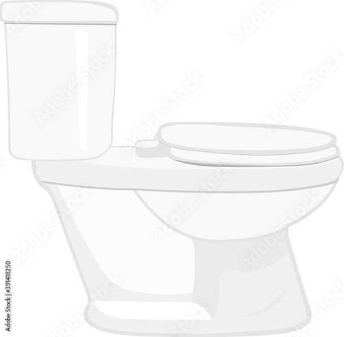 Vector illustration of emoticon of a toilet