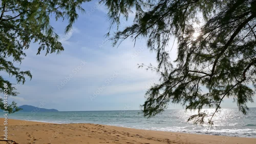 Tropical beautiful landscape of sea ocean around sand with white cloud blue sky for nature background
Tropical beautiful landscape of sea ocean around sand with white cloud blue sky for nature background
