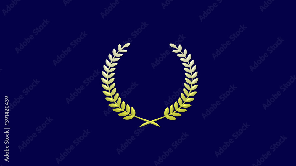 Amazing yellow gradient 3d wheat icon on blue dark background, Best wheat icon Amazing yellow gradient 3d wheat icon on blue dark background, Best wheat icon