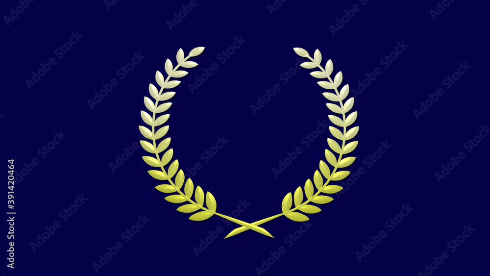 Amazing yellow gradient 3d wheat icon on blue dark background, Best wheat icon Amazing yellow gradient 3d wheat icon on blue dark background, Best wheat icon