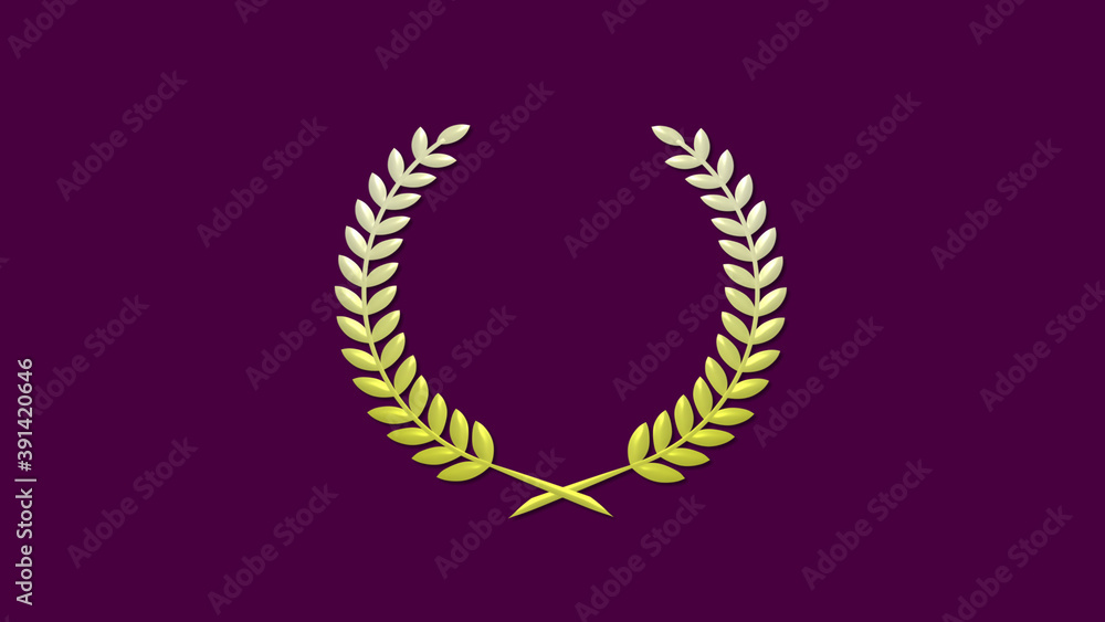Beautiful yellow gradient 3d wheat icon on pink dark background, New wheat icon Beautiful yellow gradient 3d wheat icon on pink dark background, New wheat icon