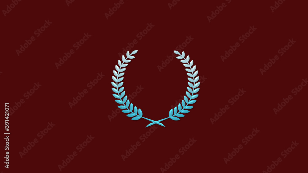Cyan gradient 3d wheat icon on red dark background, Wheat icon Cyan gradient 3d wheat icon on red dark background, Wheat icon