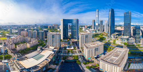 Urban skyline of Dongguan City, Guangdong Province, China