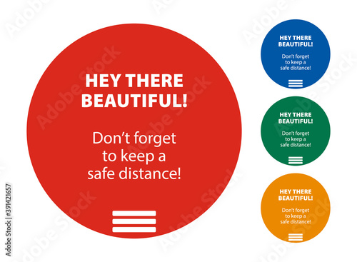 Maintain safe distance sign. social distancing sign of 6ft or 2m sign