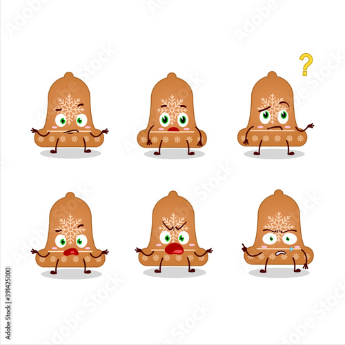 Cartoon character of bell cookie with what expression