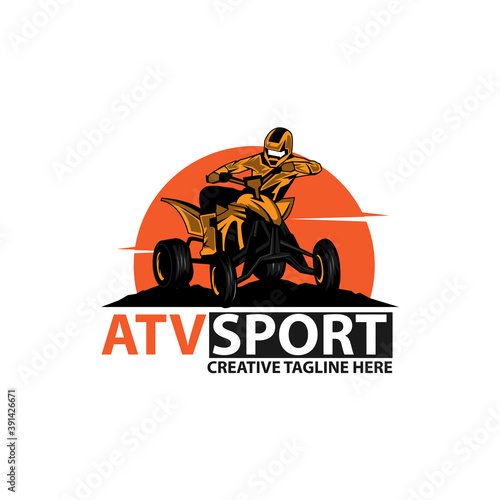 atv sport, an illustration logo sport