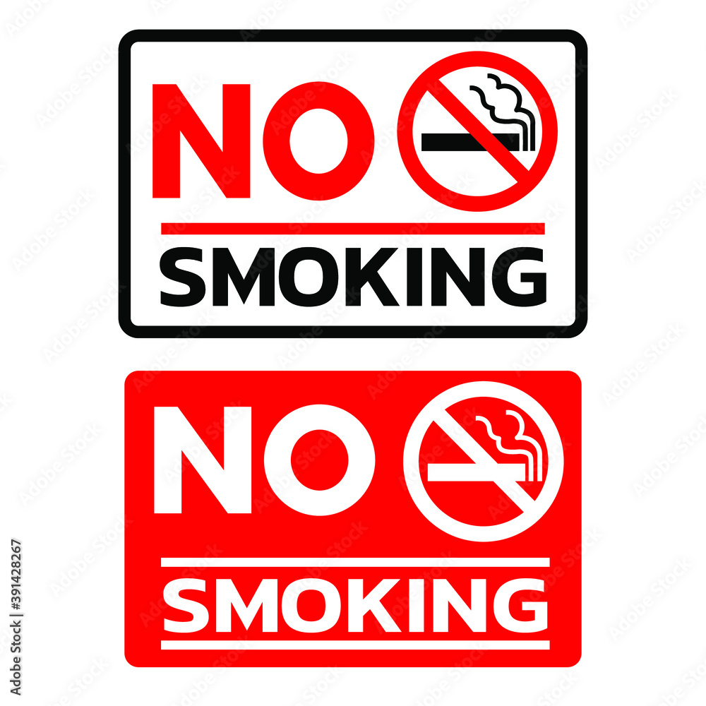 No smoking sign on white background No smoking sign on white background