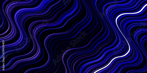 Dark Pink, Blue vector template with curved lines.