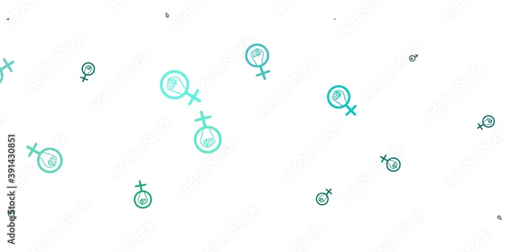 Light Green vector background with woman symbols. Light Green vector background with woman symbols.