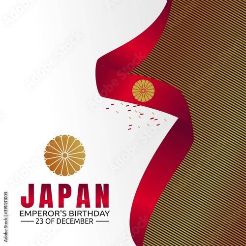 Japan Emperor's Birthday Vector Illustration. Suitable for greeting card poster and banner