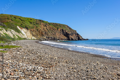 Beach on Smugglers Cove, Santa Cruz Island, Channel Islands National Park, California