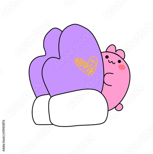 Bunny with gloves