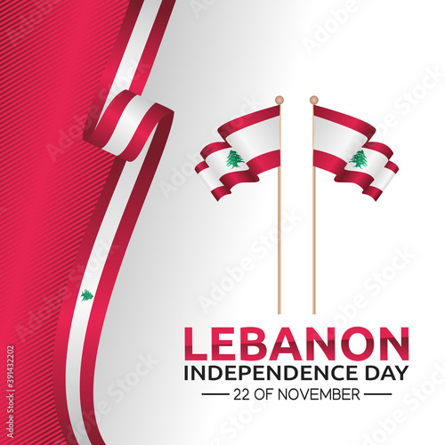 vector graphic of Lebanon independence day good for Lebanon independence day celebration. flat design. flyer design.flat illustration.