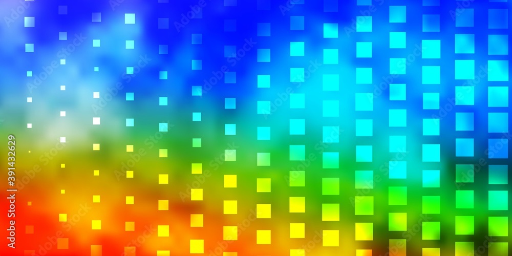 Light Multicolor vector texture in rectangular style.