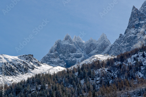 Paysage de montagne hivernal en Haute-Savoie