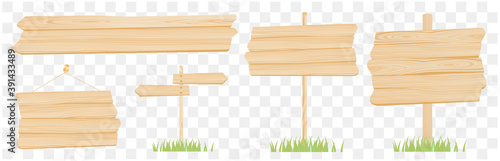 Set of wooden board illustration
