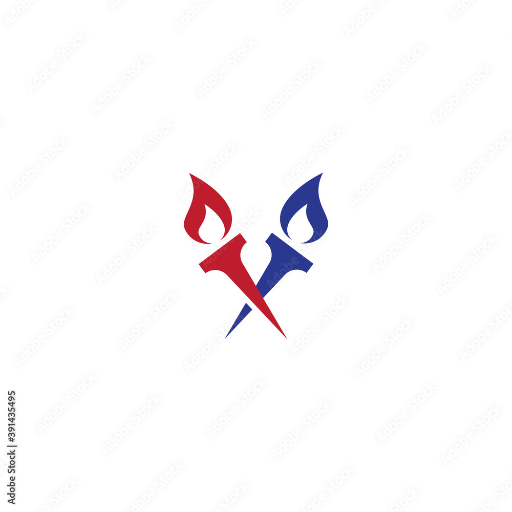 Obraz premium Torch Logo Template vector symbol