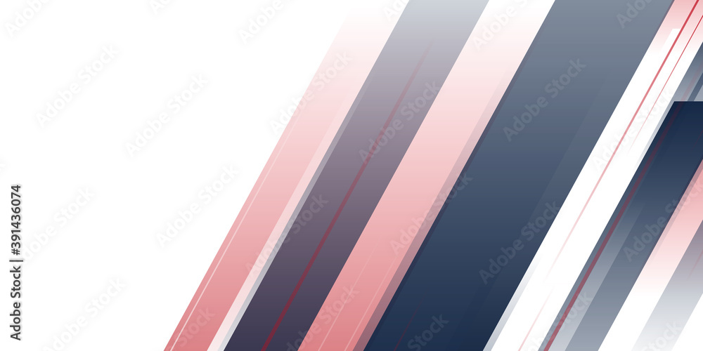 Obraz premium Blue red abstract background on white background with stripes lines and gradient color